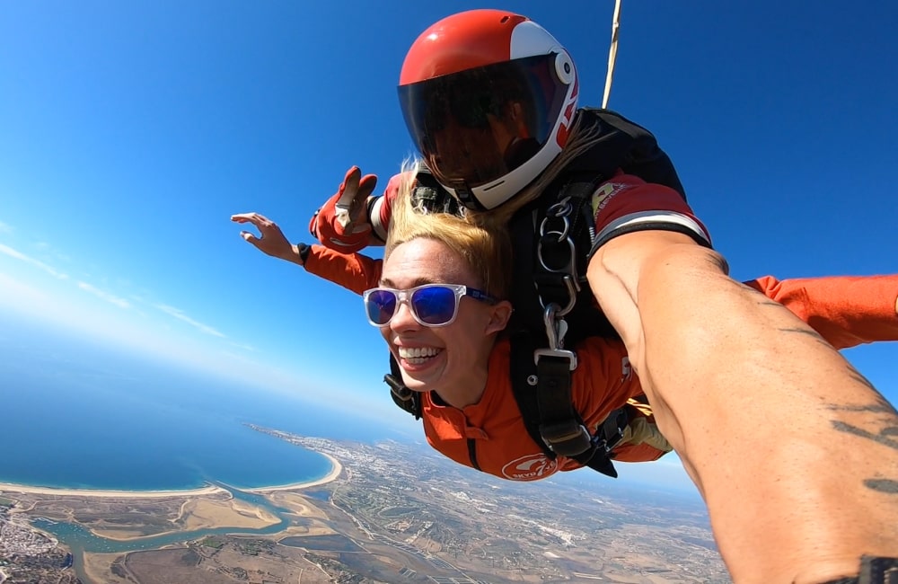 first skydiving in Algarve - featured image